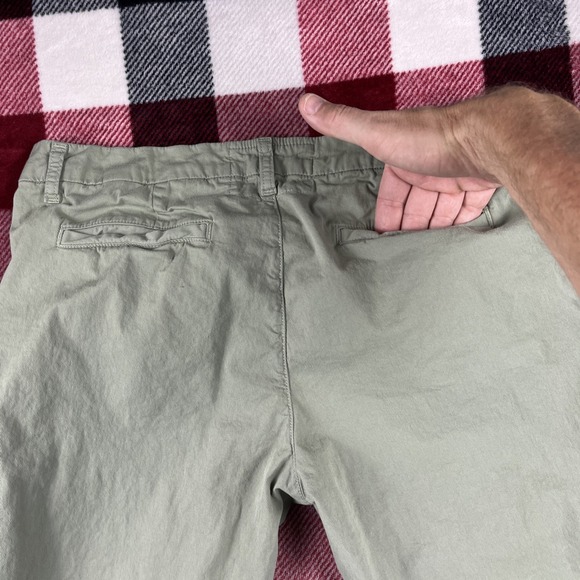 Frank & Eileen Pants Women 10 (32x25") Green Stretch Raw Hem Crop Wicklow Chino - Picture 10 of 11